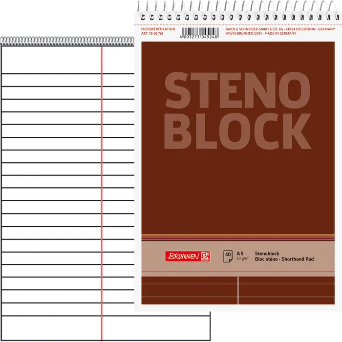 stenoblock-din-a5-liniert-brunnen-lemina