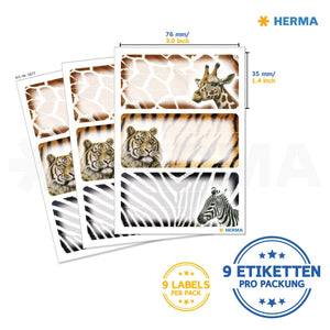 vario-schuletiketten-afrikanische-tiere-16-stueck-herma-lemina-0